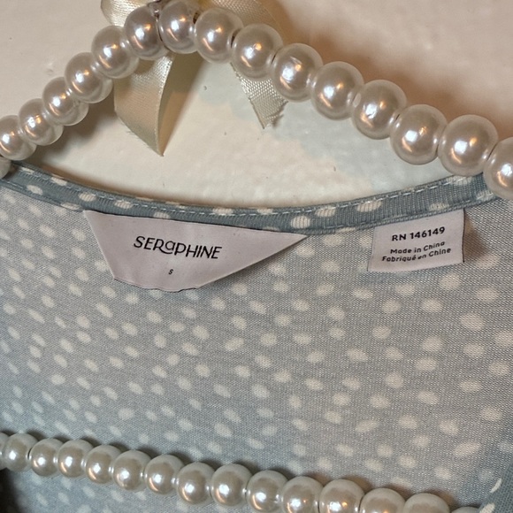 Seraphine Blue Wrap Midi Dress - Picture 6 of 11